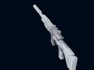 3D Submachine M14EBR 3D Model