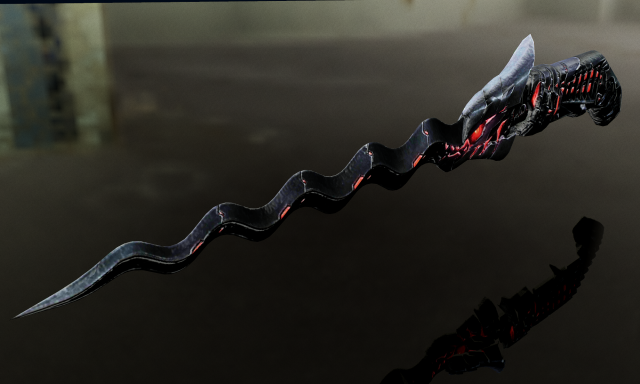 3D Keris Sword 3Dモデル .c4d .max .obj .3ds .fbx .stl .blend 