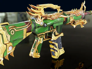 3D Pistol China Dragon 3D Model