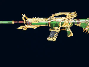 3D Pistol China Dragon 3D Model