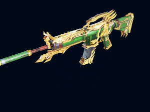 3D Pistol China Dragon 3D Model