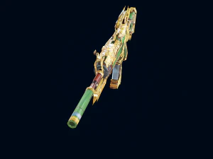 3D Pistol China Dragon 3D Model