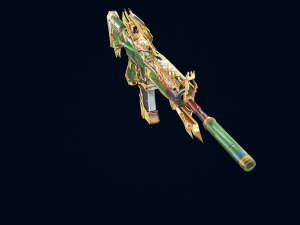 3D Pistol China Dragon Modello 3D