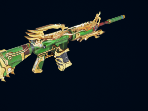 3D Pistol China Dragon Modello 3D
