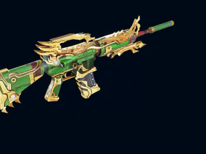 3D Pistol China Dragon 3D Model