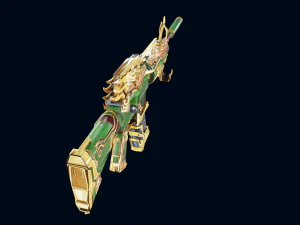 3D Pistol China Dragon 3D Model