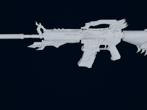 3D Pistol China Dragon Modello 3D