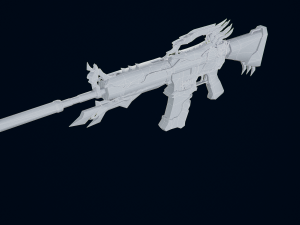 3D Pistol China Dragon Modello 3D