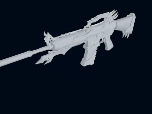 3D Pistol China Dragon 3D Model