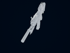 3D Pistol China Dragon Modello 3D