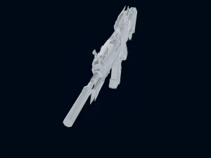 3D Pistol China Dragon 3D Model