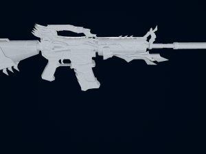 3D Pistol China Dragon Modello 3D
