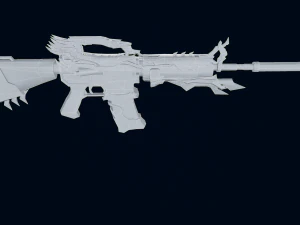 3D Pistol China Dragon 3D Model