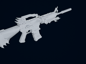 3D Pistol China Dragon Modello 3D
