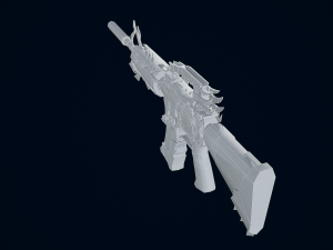 3D Pistol China Dragon Modello 3D