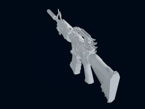 3D Pistol China Dragon 3D Model