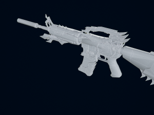 3D Pistol China Dragon Modello 3D