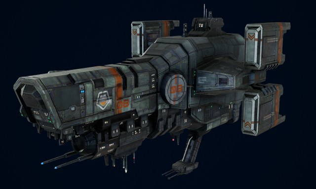 Capital Ship Birmingham 3D 3D Model .c4d .max .obj .3ds .fbx .stl .blend 