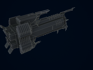 3D Capital Ship Wallace 3D मॉडल