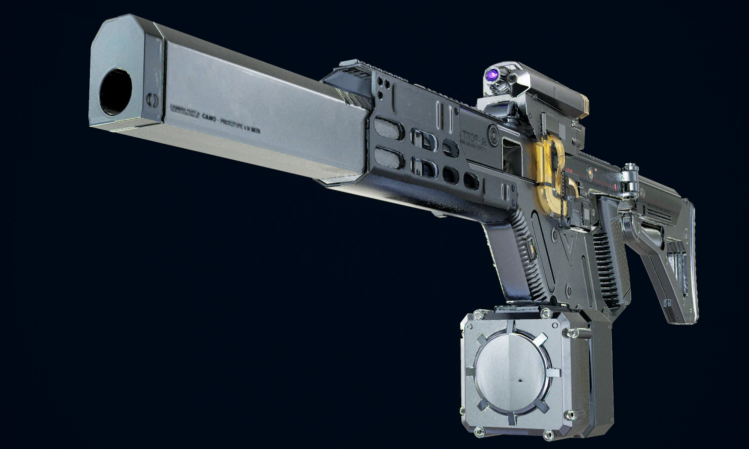 Chameleon Quad-Schrotflinten 3D Modell .c4d .max .obj .3ds .fbx .stl .blend 