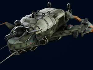 Crow Dropship Quad 3D Model