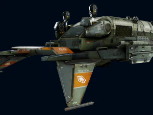 Crow Dropship Quad 3D Model