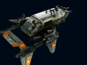 Crow Dropship Quad 3D Model