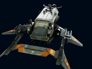 Crow Dropship Quad 3D Model