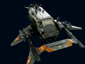 Crow Dropship Quad 3D Model