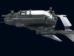 Crow Dropship Quad 3D Model