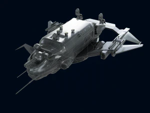 Crow Dropship Quad 3D Model
