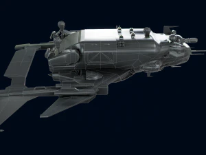 Crow Dropship Quad 3D Model