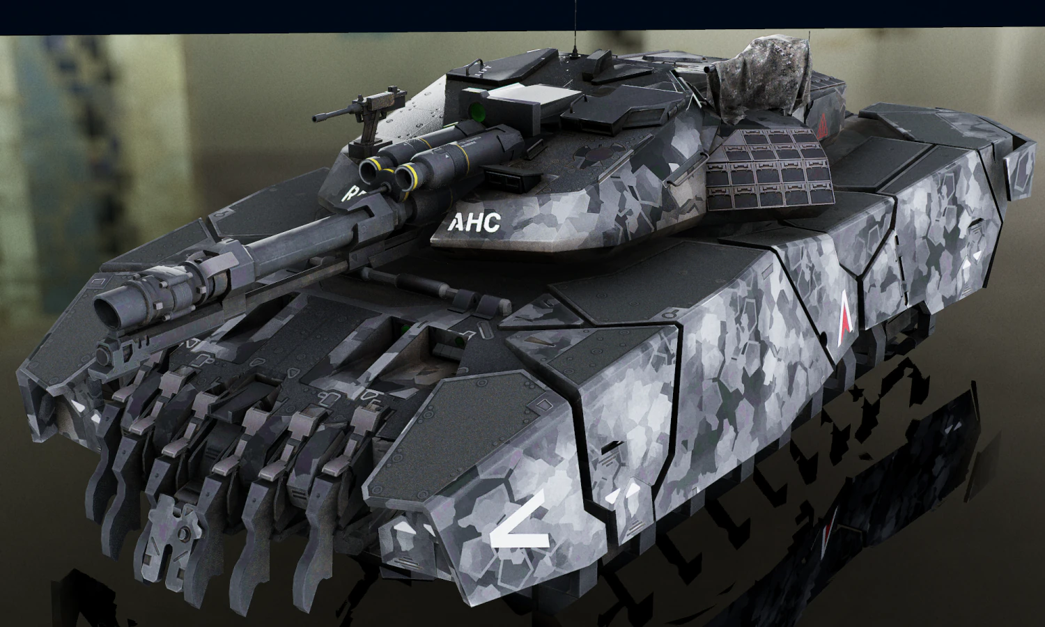 T470 Hover Tank 3D Model .c4d .max .obj .3ds .fbx .stl .blend 