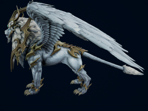 3D Achates Lion Quad 3D 모델