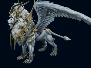 3D Achates Lion Quad 3D 모델