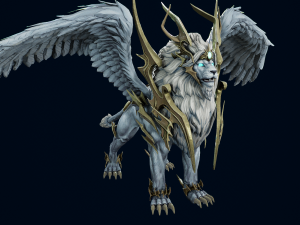 3D Achates Lion Quad 3D 모델