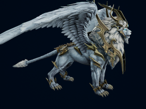 3D Achates Lion Quad 3D 모델