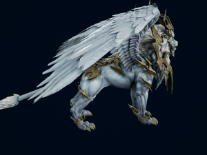 3D Achates Lion Quad 3D 모델