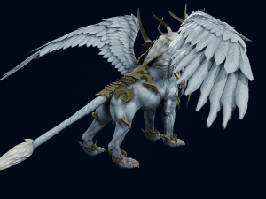 3D Achates Lion Quad 3D 모델