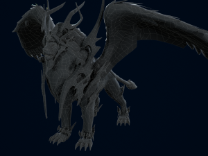 3D Achates Lion Quad 3D 모델