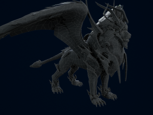 3D Achates Lion Quad 3D 모델