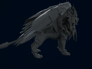 3D Achates Lion Quad 3D 모델