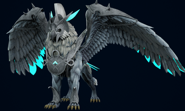 3D Gryphon Eagle Beast 3D Модель .c4d .max .obj .3ds .fbx .stl .blend