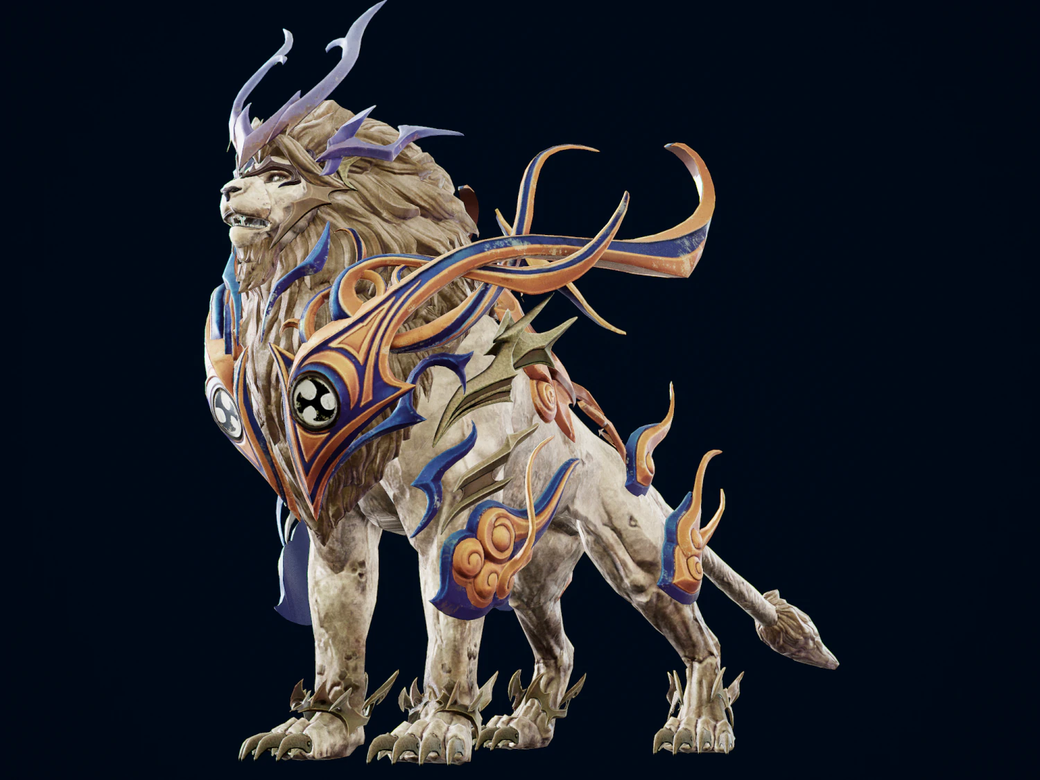 Tytalos Lion Quad 3D Model .c4d .max .obj .3ds .fbx .stl .blend 