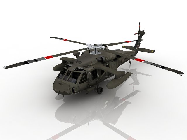 Helicopter Military 3D Model 3D .c4d .max .obj .3ds .fbx .stl .blend 