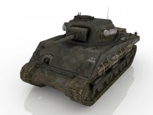 2차 세계 대전 탱크 미국 3D 모델