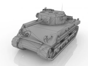 WWII Tank USA 3D Model