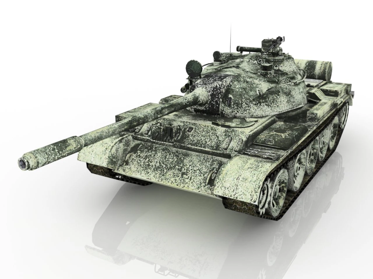 T-55 - Soviet medium tank 3D 3D Model .c4d .max .obj .3ds .fbx .stl .blend 
