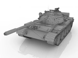 T-55 - Soviet medium tank 3D 3D Model