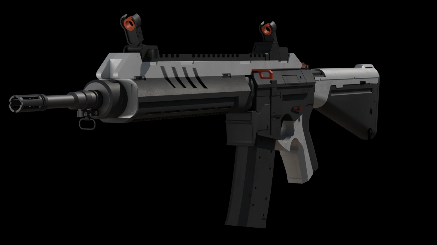 Gun-MR15 3D Model .c4d .max .obj .3ds .fbx .stl .blend
